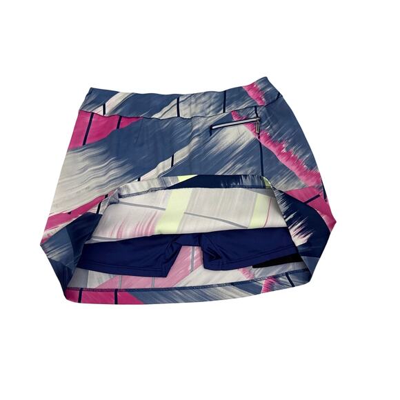 Jamie Sadock Retro Electric Geometric Athletic Skirt Active Golf Skort Size 12 - Picture 3 of 6
